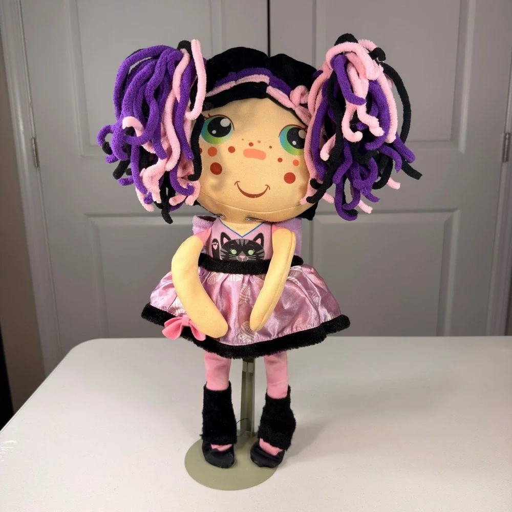 Flip Zee Girls Kitty Cat Zuri 2 in 1 Transformation Plush Doll Purple Pink 19